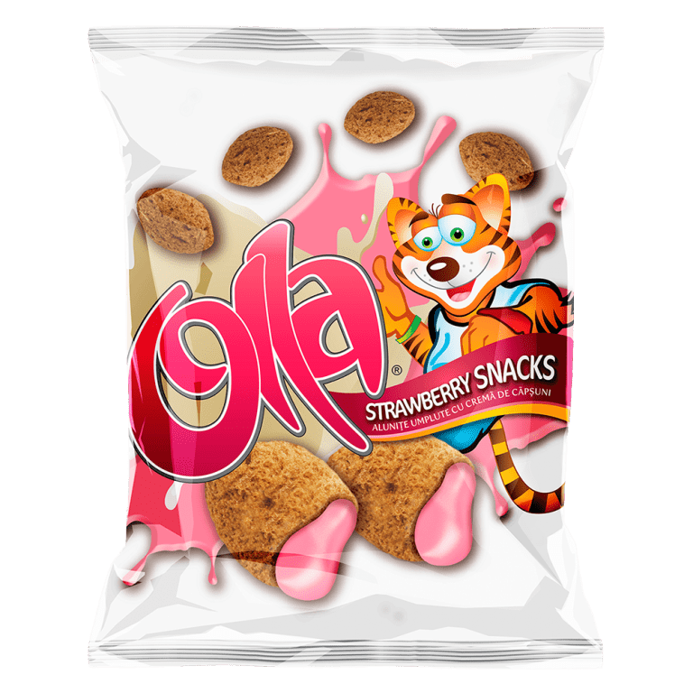 OLLA Snacks Alunite Umplute Cu Crema De Capsuni 200g Shopius Ro