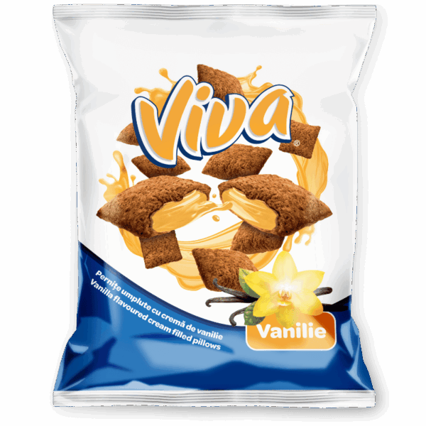 VIVA Pernițe umplute cu cremă de vanilie 200g
