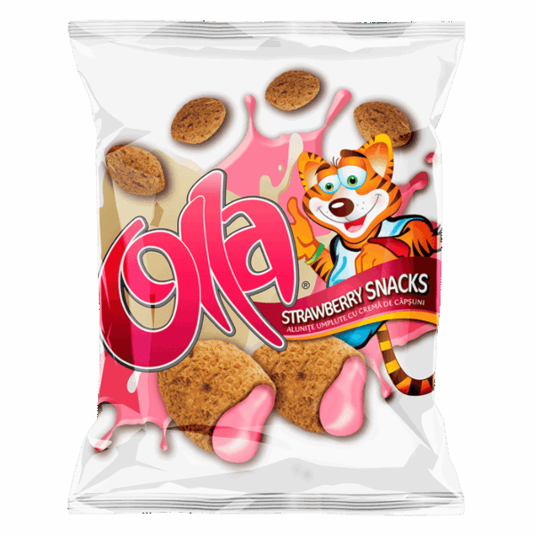OLLA Snacks - Alunițe umplute cu cremă de căpșuni 200g