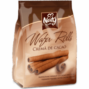 NATY Wafer Rolls – Napolitane Vieneze cu cremă de Cacao 200g