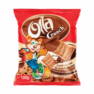 OLLA CRUNCH - Snacks cu cremă de cacao și ciocolată 100g