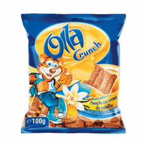 OLLA CRUNCH - Snacks cu cremă de vanilie 100g