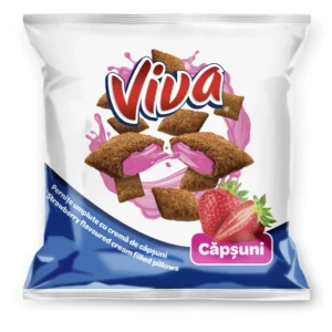 VIVA Pernițe umplute cu cremă de căpșuni 100g