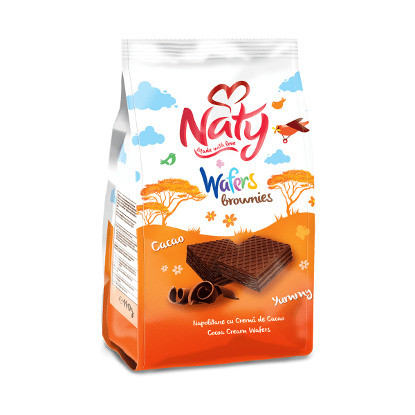 NATY Brownies Napolitane cu cremă de cacao 140g - 9 BUC/BAX-0
