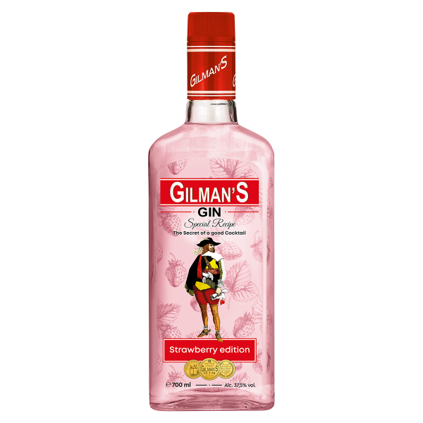 GILMAN'S Gin Strawberry alc. 37.5% 0.7L sticlă - 6 BUC/BAX-0
