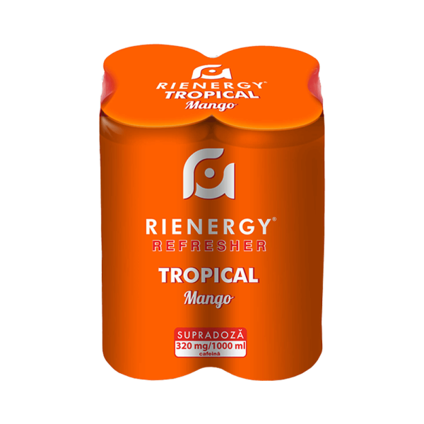 RIENERGY Energy Drink Tropical Mango 4x0.25L doză - 6 BUC/BAX -0