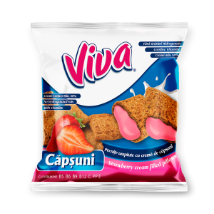 VIVA Pernițe umplute cu cremă de căpșuni 100g-0