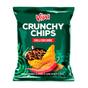 VIVA Crunchy Chips cu aromă de carne picantă şi chilli