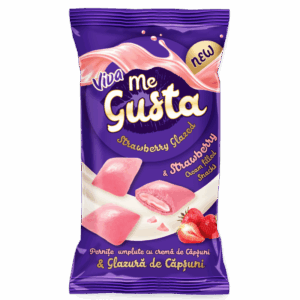 VIVA ME GUSTA PERNITE UMPLUTE CU CREMA DE CAPSUNI SI GLAZURA DE CAPSUNI 100 G