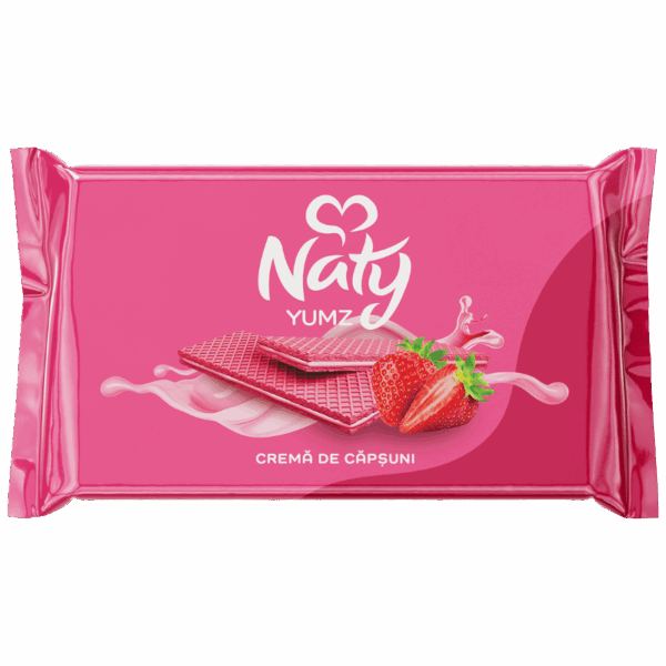 NATY Napolitane Yumz cu cremă de Căpșuni 110g