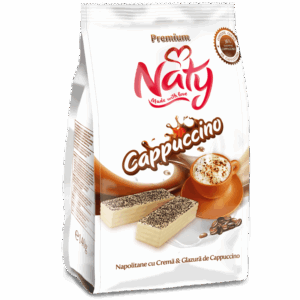 NATY PREMIUM - Napolitane cu cremă și glazură de cappuccino 140g