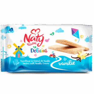 NATY Napolitane cu cremă de Vanilie 160g