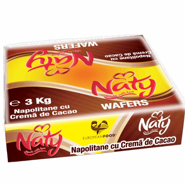 NATY Napolitane cu cremă de cacao 3kg - 1 BUC/BAX