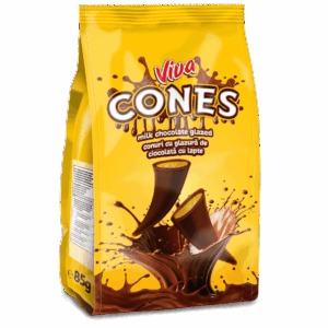 VIVA CONES - CONURI CU GLAZURA DE CIOCOLATA CU LAPTE