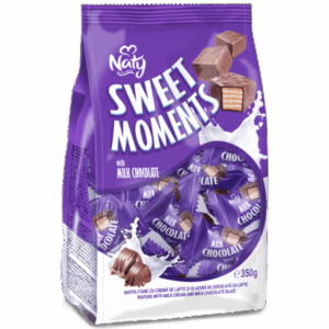 NATY SWEET MOMENTS - NATY NAPOLITANE CU CREMA DE LAPTE SI GLAZURA DE CIOCOLATA CU LAPTE