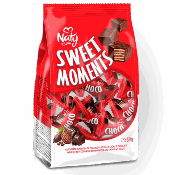 NATY SWEET MOMENTS - Napolitane cu crema de cacao si glazura de cacao si ciocolata