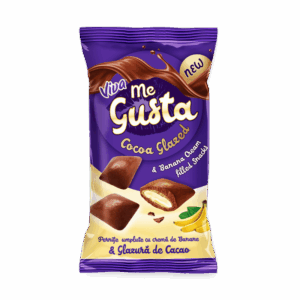 VIVA ME GUSTA PERNITE UMPLUTE CU CREMA DE BANANE SI GLAZURA DE CACAO 100 G