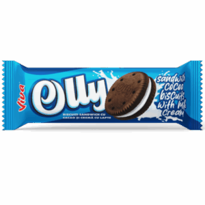 VIVA OLLY BISCUITI SANDWICH CU CACAO SI CREMA DE LAPTE 81G