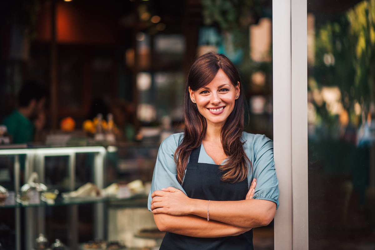 femeie de afaceri business owner al unui magazin mic