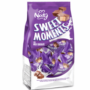 NATY SWEET MOMENTS – NATY NAPOLITANE CU CREMA DE LAPTE SI GLAZURA DE CIOCOLATA CU LAPTE 700 gr