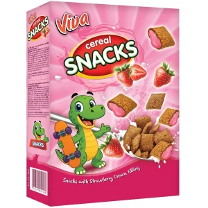 Cutie Cereale Viva – Pernițe Umplute cu Cremă de Căpșuni 400 g