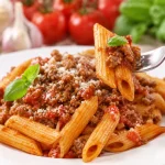 Rețetă de paste bolognese cu carne tocată