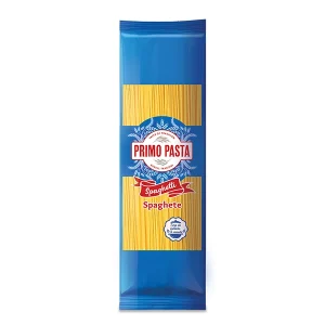 Ambalaj Primo Pasta Spaghete 500 g, paste făinoase lungi din făină de grâu.