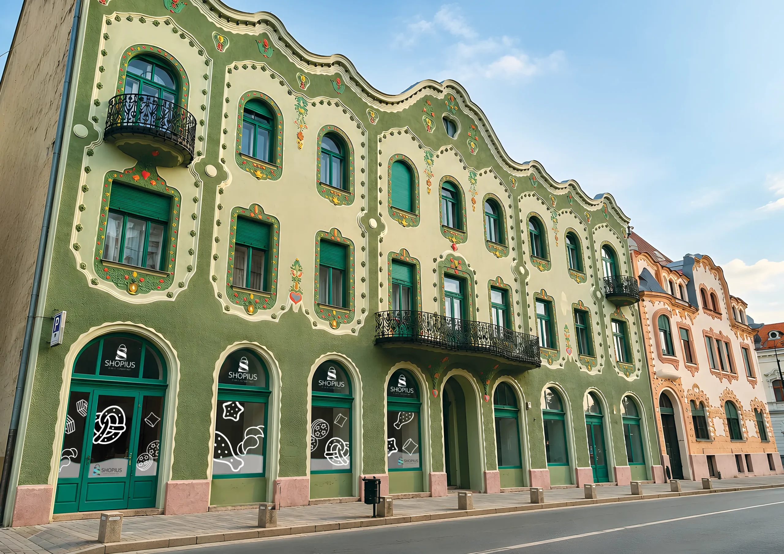 Magazinul Shopius din centrul Oradiei, strada Patrioților nr. 4