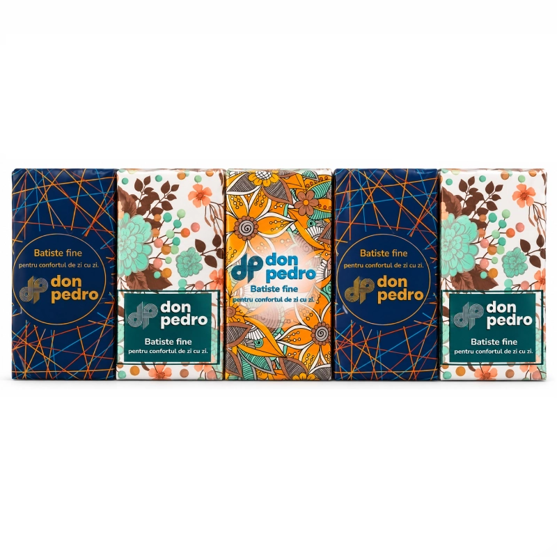 Set Don Pedro cu 10 pachete de șervețele nazale în 2 straturi